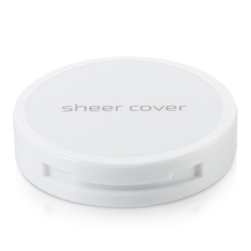 Sheer Cover highlighter swatches illuminate cheekbones and brows with a subtle glow.