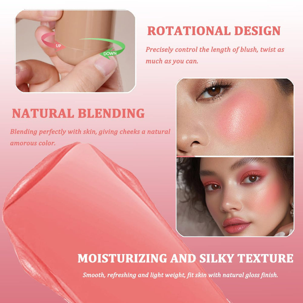 SHEEYOON cream blush stick nude provides subtle everyday definition.