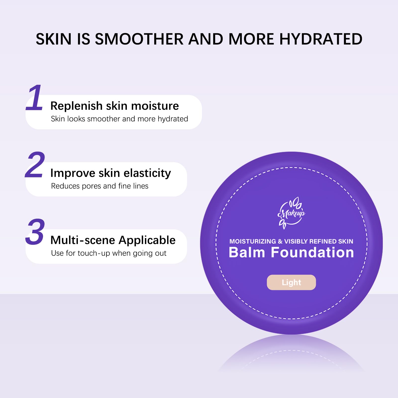 Applying Sheghy balm foundation with fingertips shows easy blend