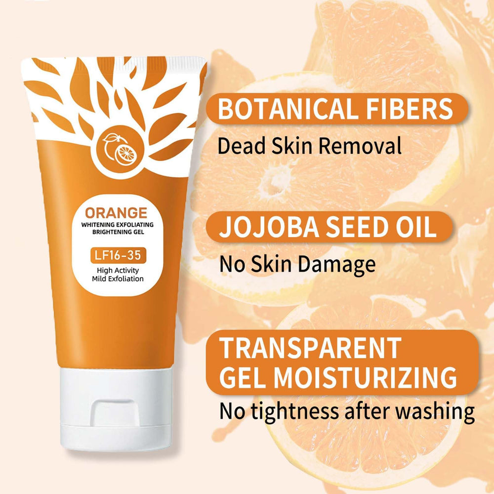 Sheghy Orange Enzymes Exfoliating Gel used for body exfoliation to smooth skin