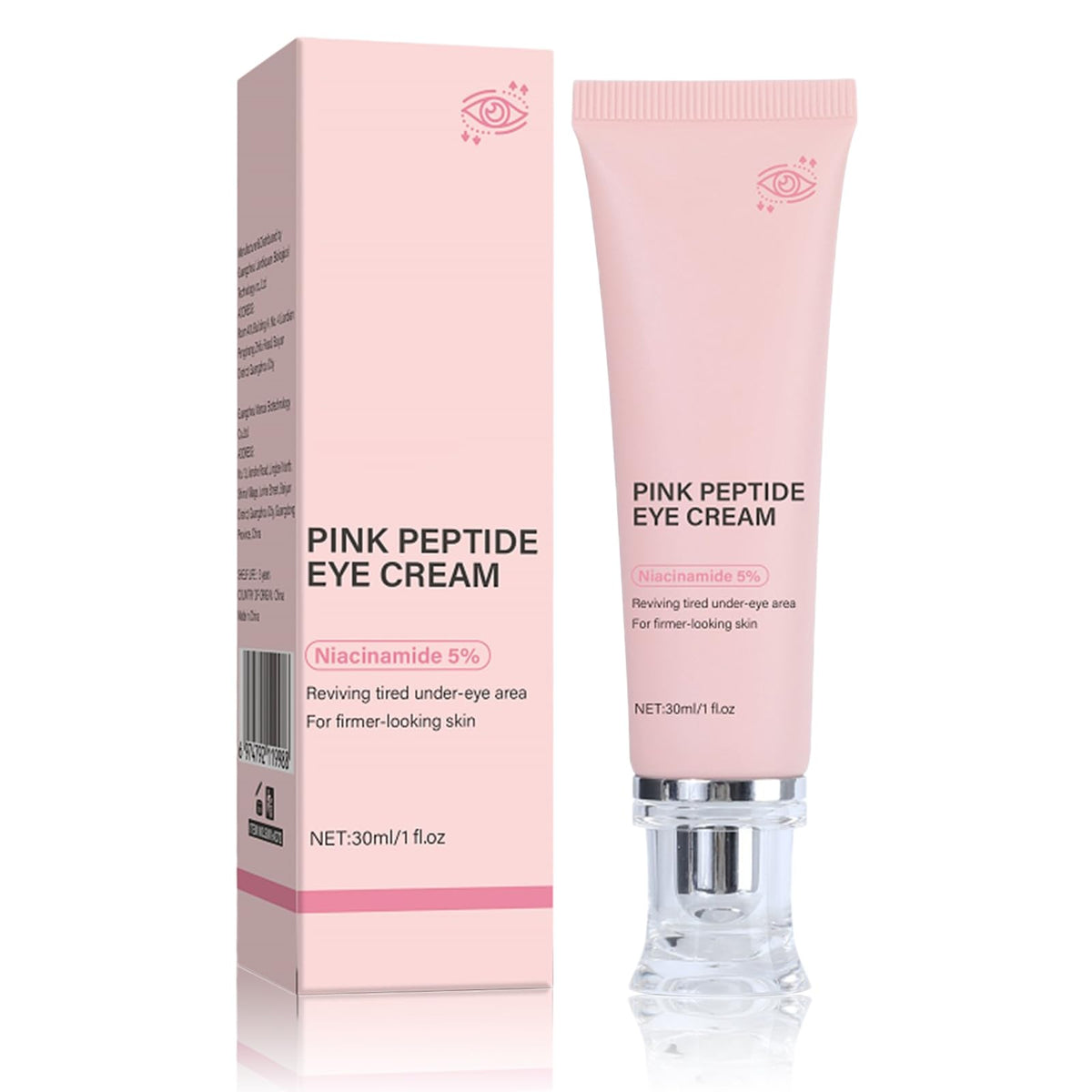 Sheghy PDRN Pink Peptide Eye Serum Cream hydrates the delicate under-eye area.
