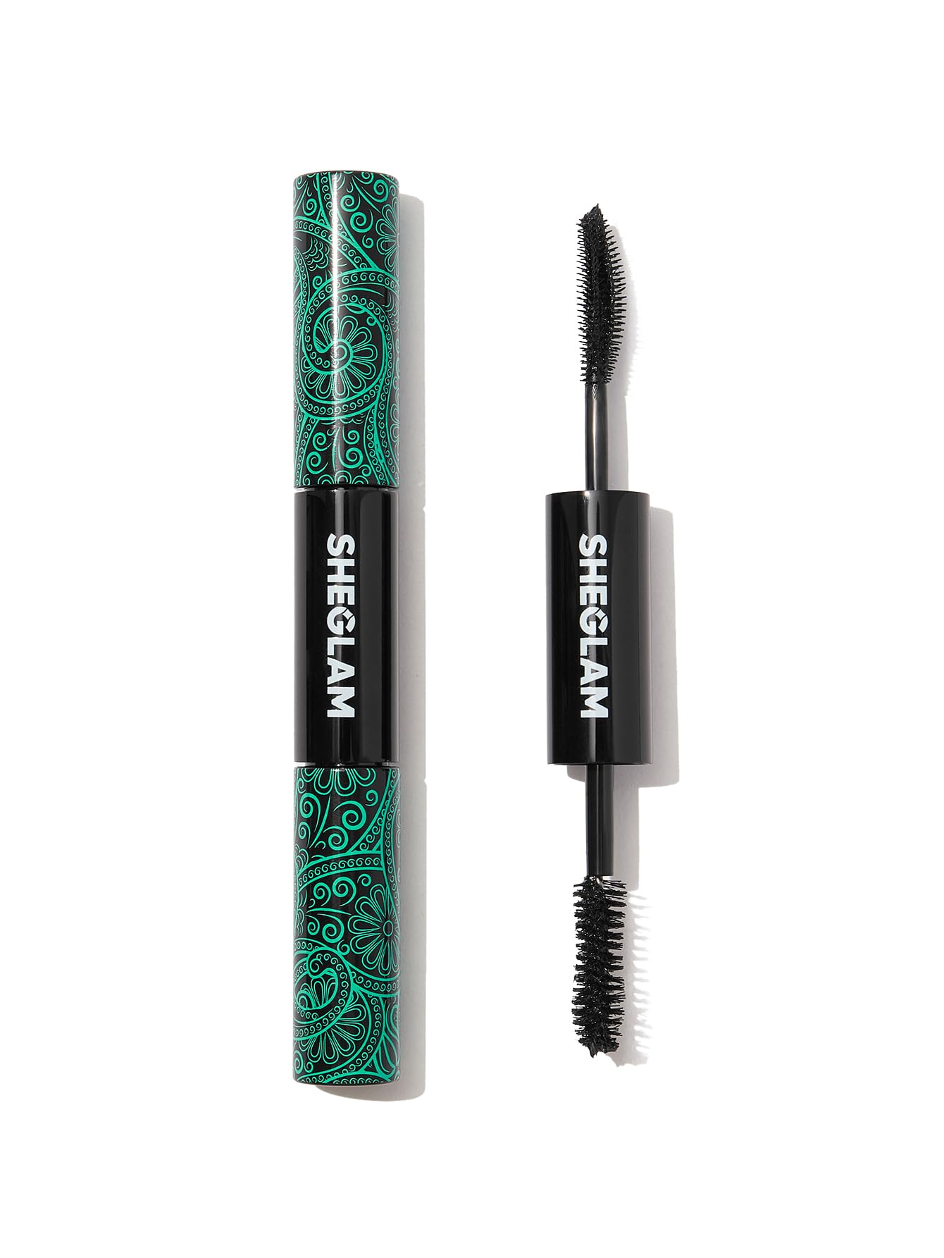 SHEGLAM 2 In 1 mascara with curved brush for lengthened, separated lashes.