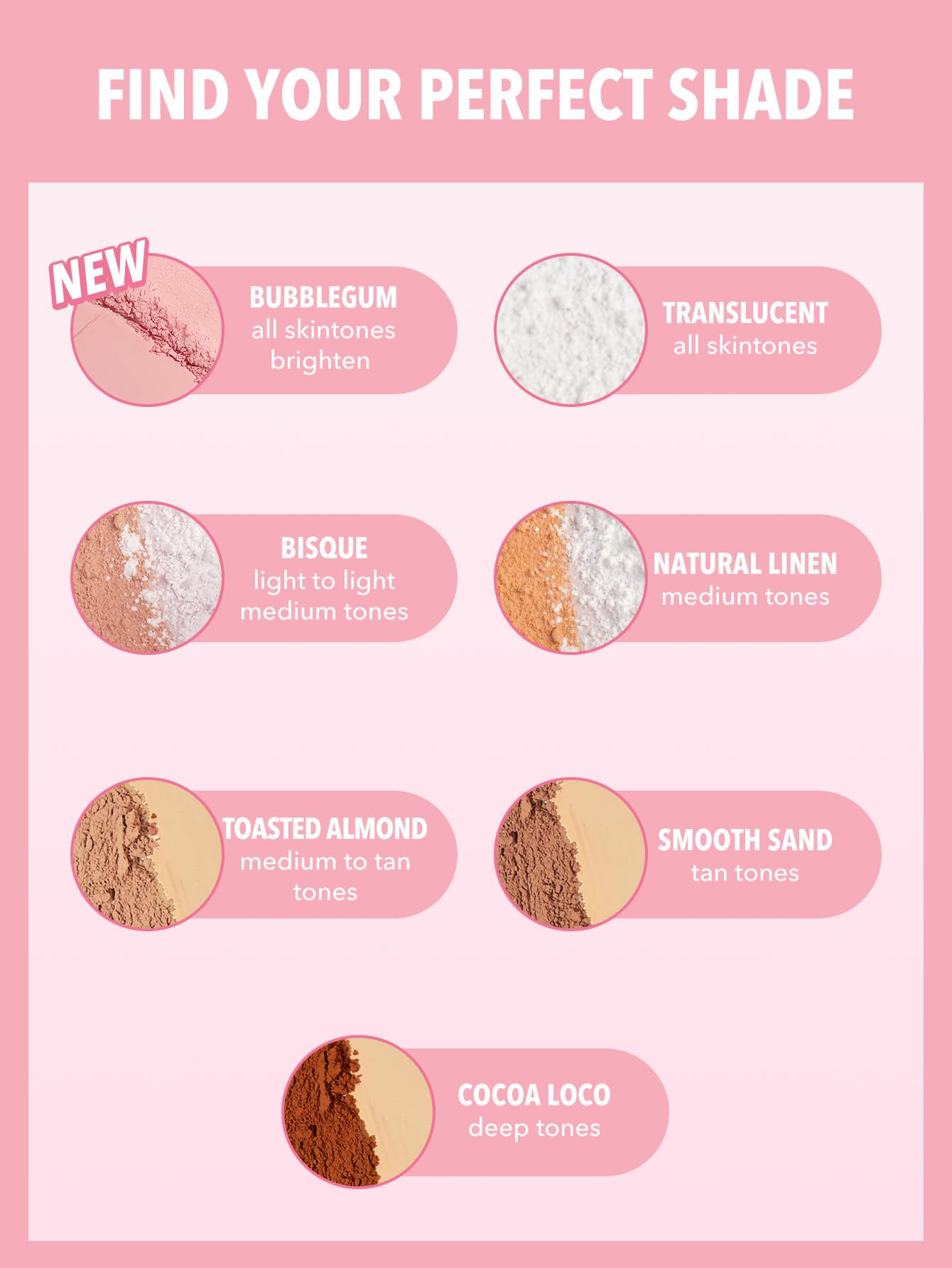 SHEGLAM all-day setting powder Bubblegum keeps makeup in place