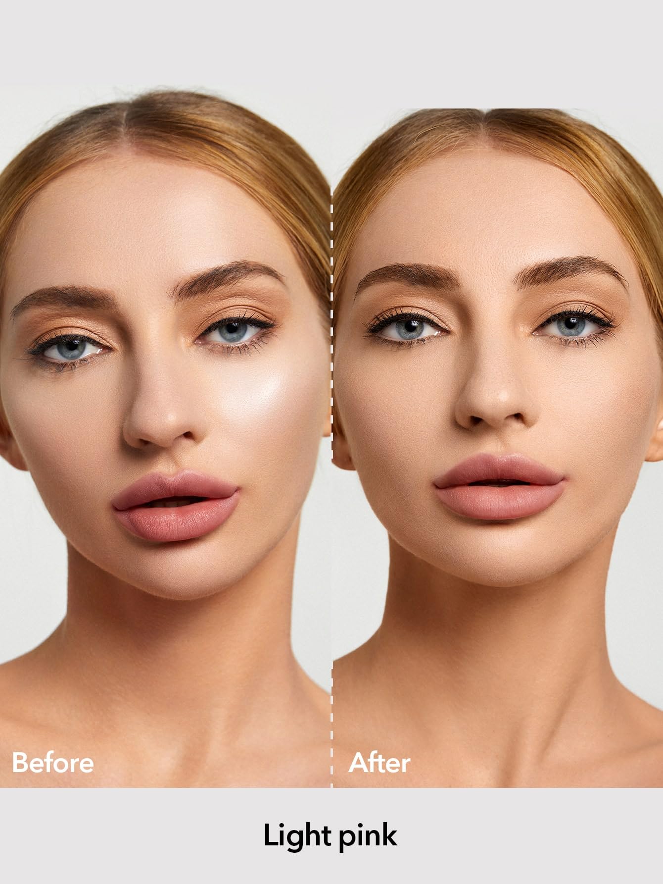 SHEGLAM Baked Glow powder brush-application demonstrates weightless translucent finish.
