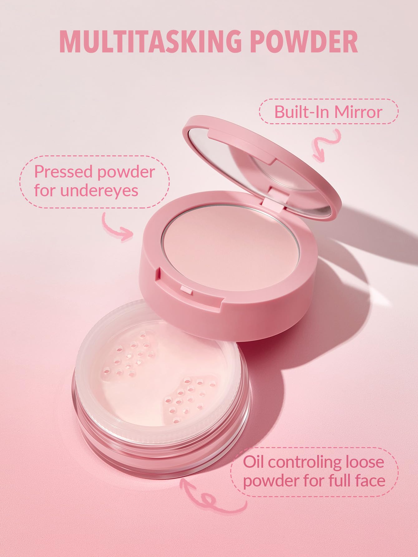 SHEGLAM Bubblegum powder with a soft-focus finish for a natural glow
