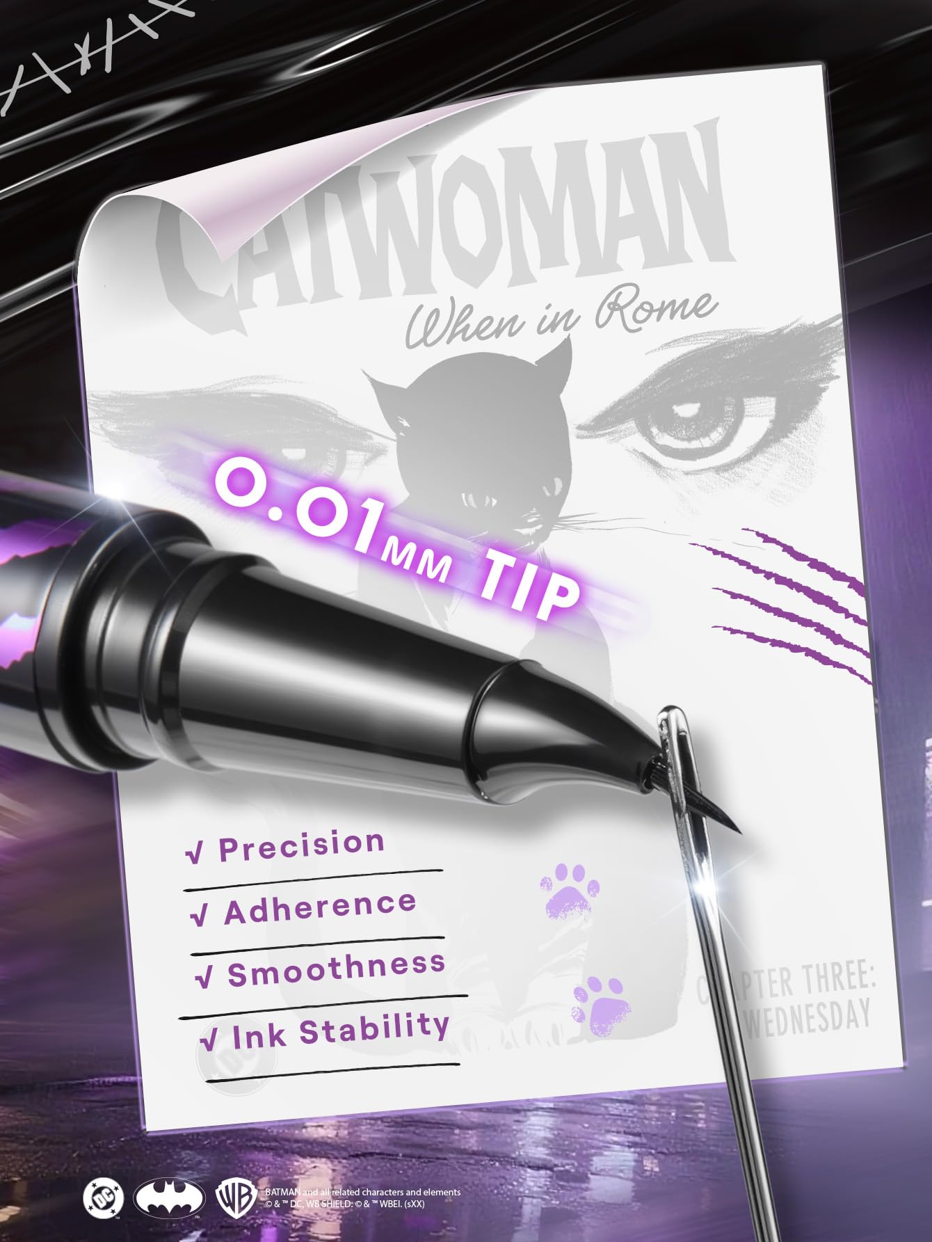 SHEGLAM CATWOMAN Meow Eyeliner offers versatile looks from flicks to claws.