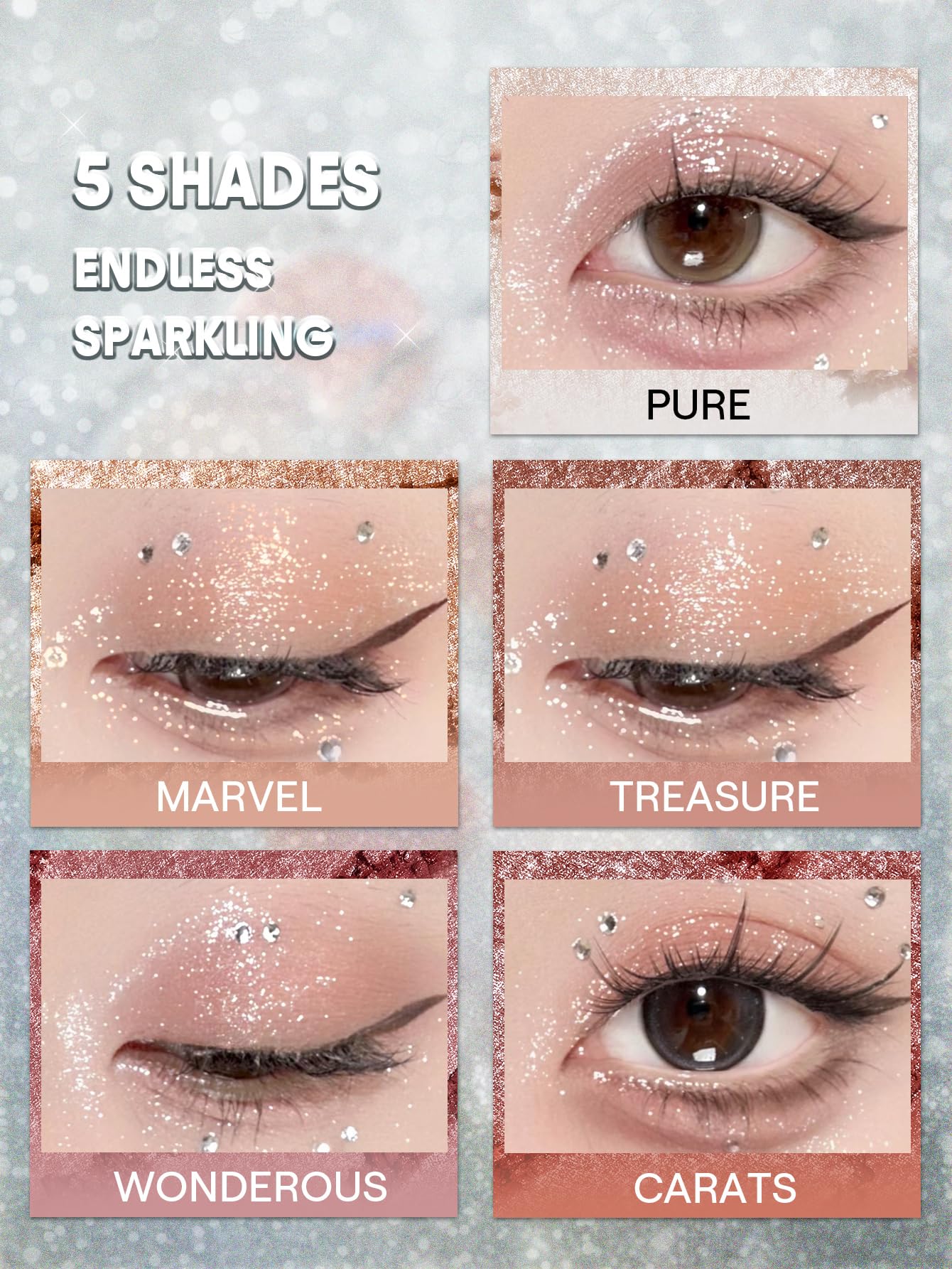 SHEGLAM Enigma Sparkly Eyeshadow single is cruelty-free and Leaping Bunny Approved.
