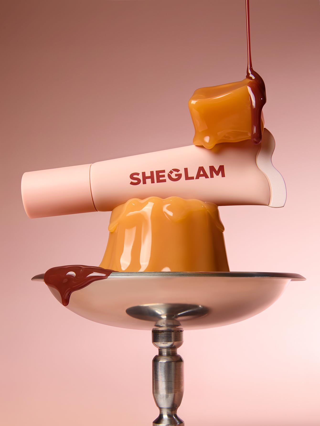 Close-up on glossy finish of SHEGLAM Crystal Glaze lip gloss.