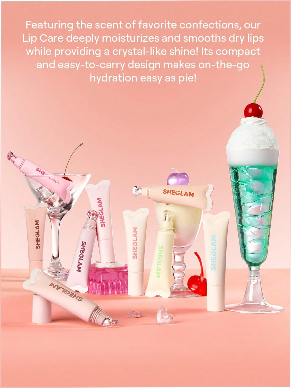 SHEGLAM Crystal Glaze lip gloss cream-closeup showing rich texture for instant hydration