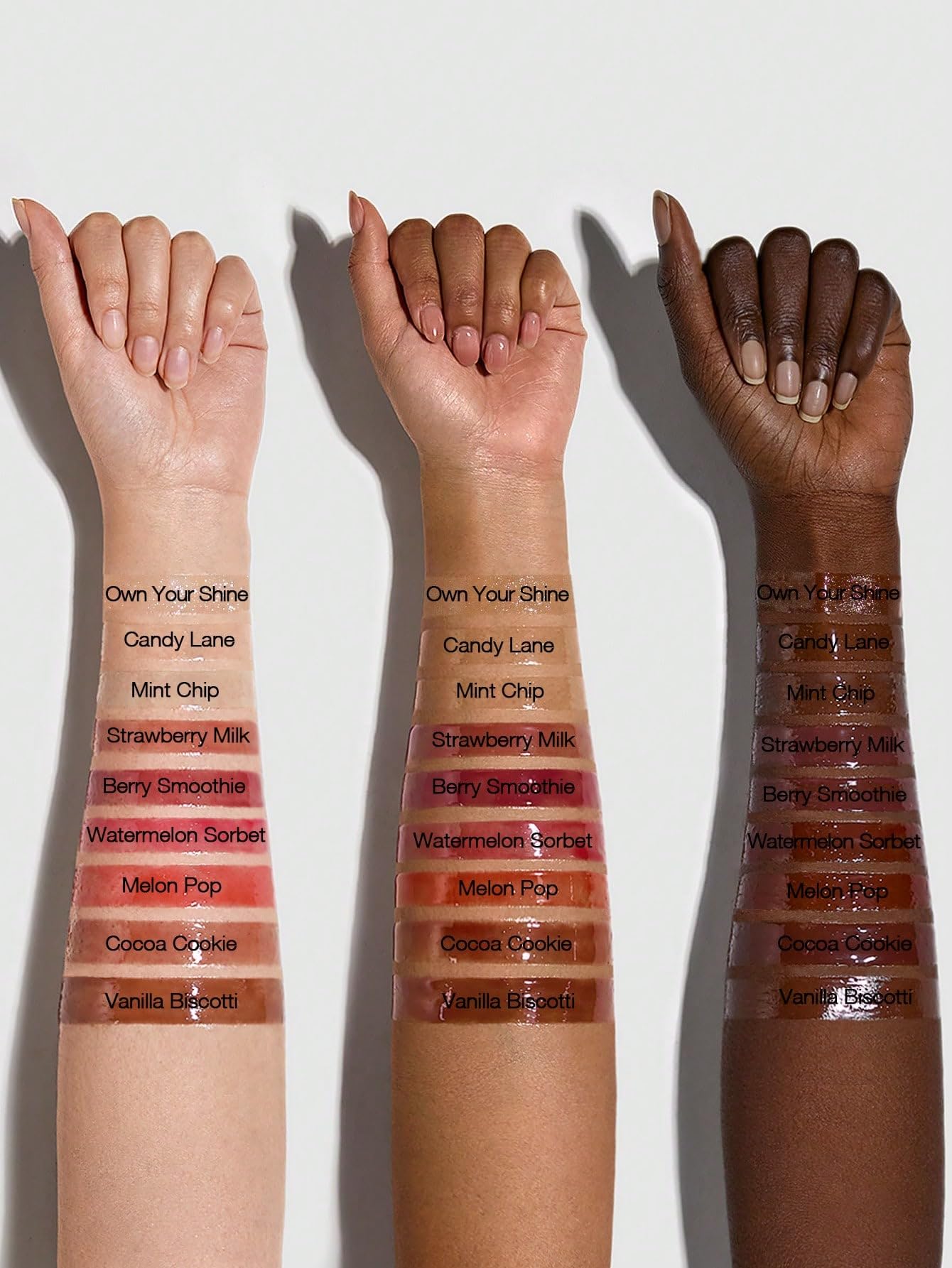 SHEGLAM Crystal Glaze lip gloss shine shot displaying crystal glow and lip plump look