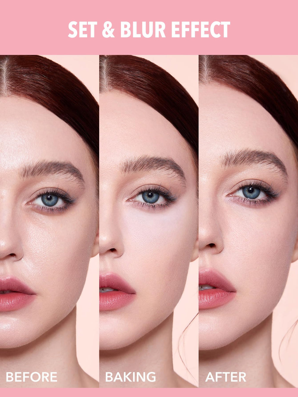 SHEGLAM dual-compartment powder Bubblegum for quick under-eye and face touch-ups