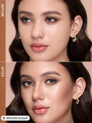SHEGLAM dual-ended tip close-up Brown Sugar demonstrates precise application.