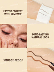 SHEGLAM brown eyeliner swatch on skin for everyday, long-lasting wear.