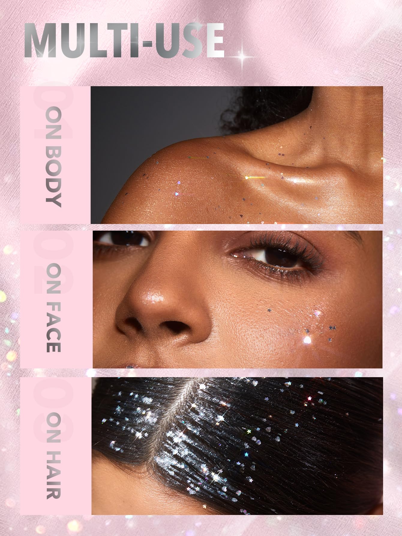 SHEGLAM glitter gel texture applied smoothly for even coverage.