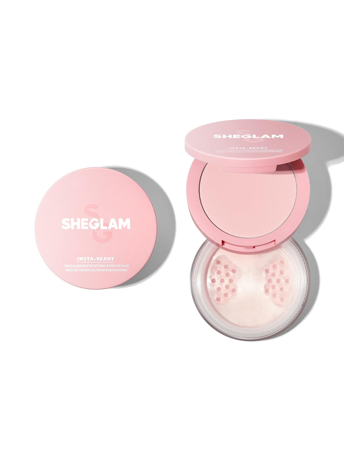 SHEGLAM Insta-Ready Face Powder Bubblegum compact for a smooth, even finish