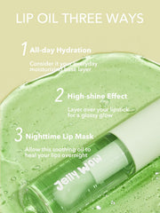 SHEGLAM Jelly Wow lip oil application wand demonstrates easy gloss application