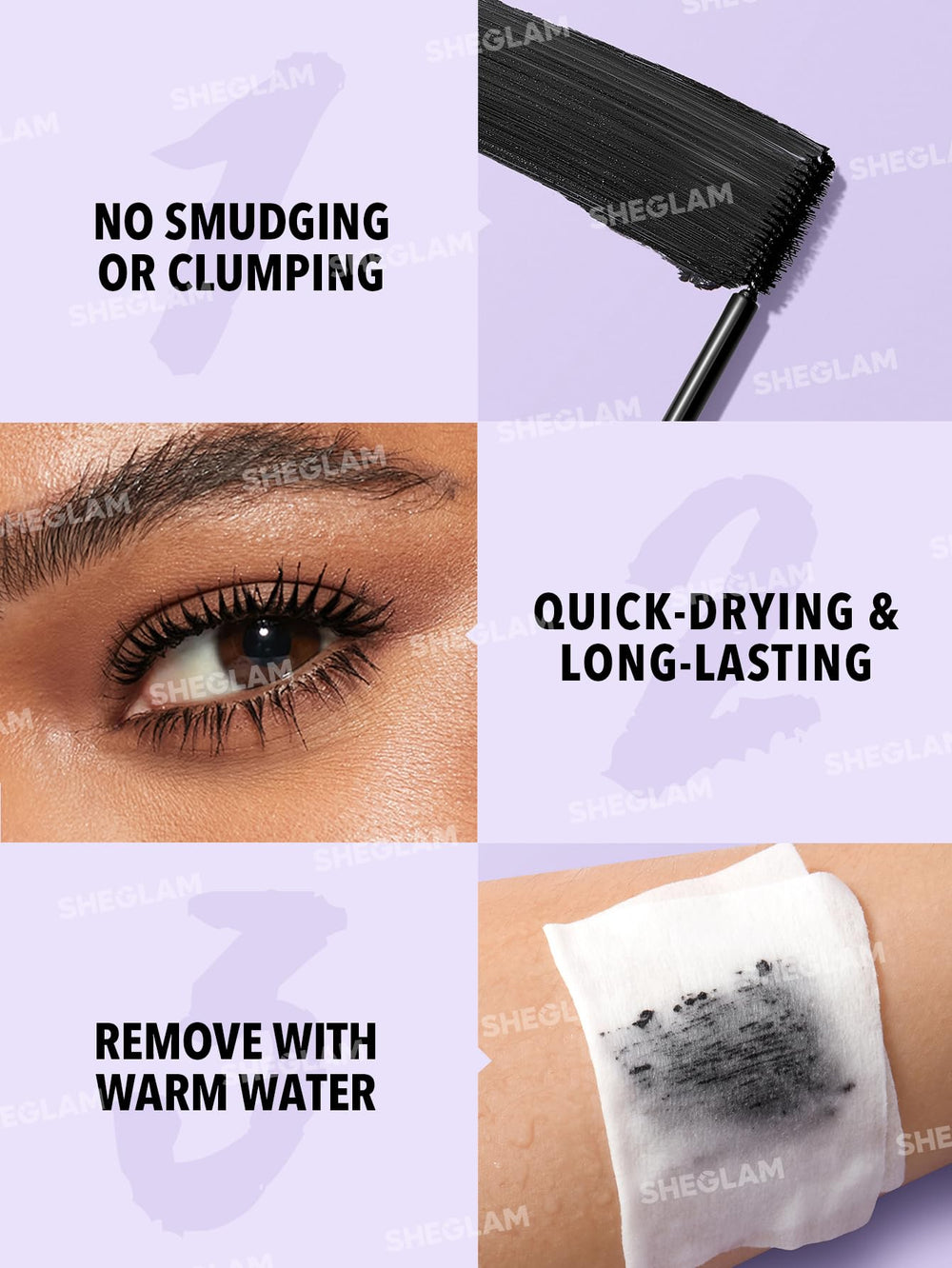 SHEGLAM Lash Besties cruelty-free formula, Leaping Bunny approved.