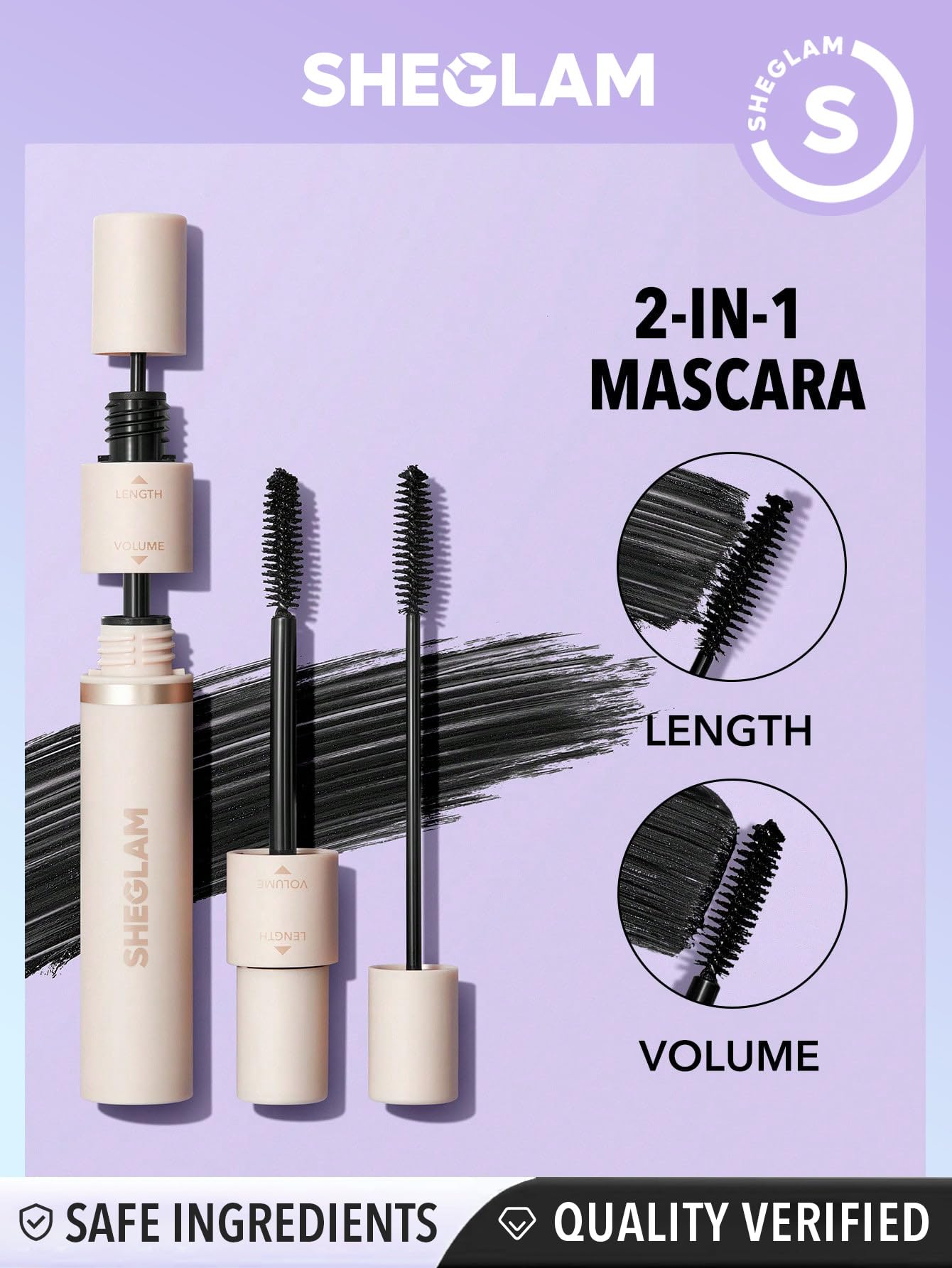 SHEGLAM Lash Besties small brush delivers precise separation and definition.