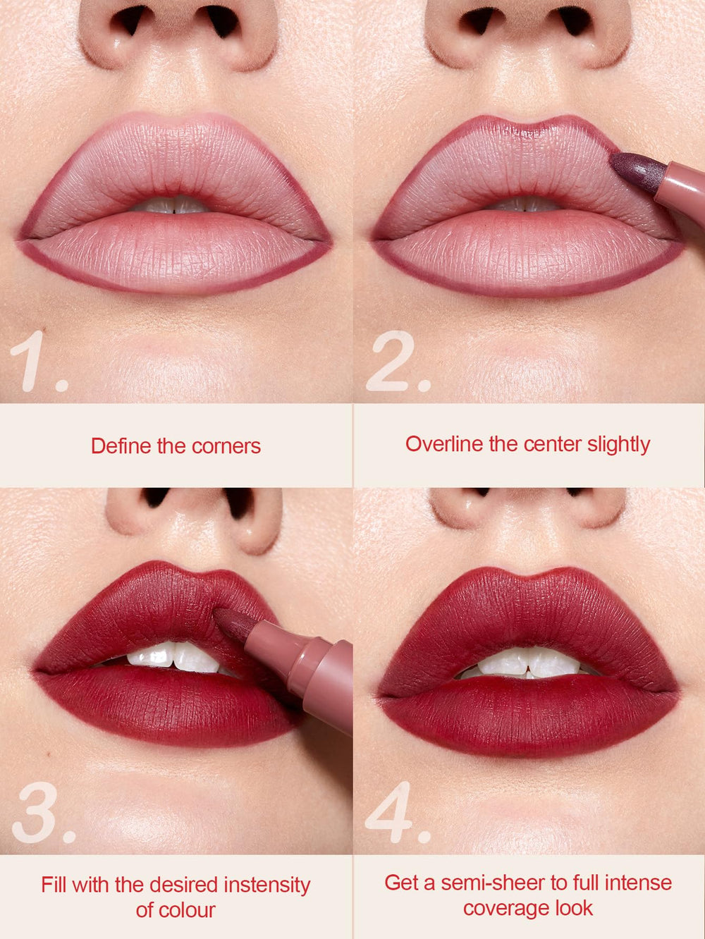 SHEGLAM Lip Tint Marker swatches Pure Love for an everyday chic look