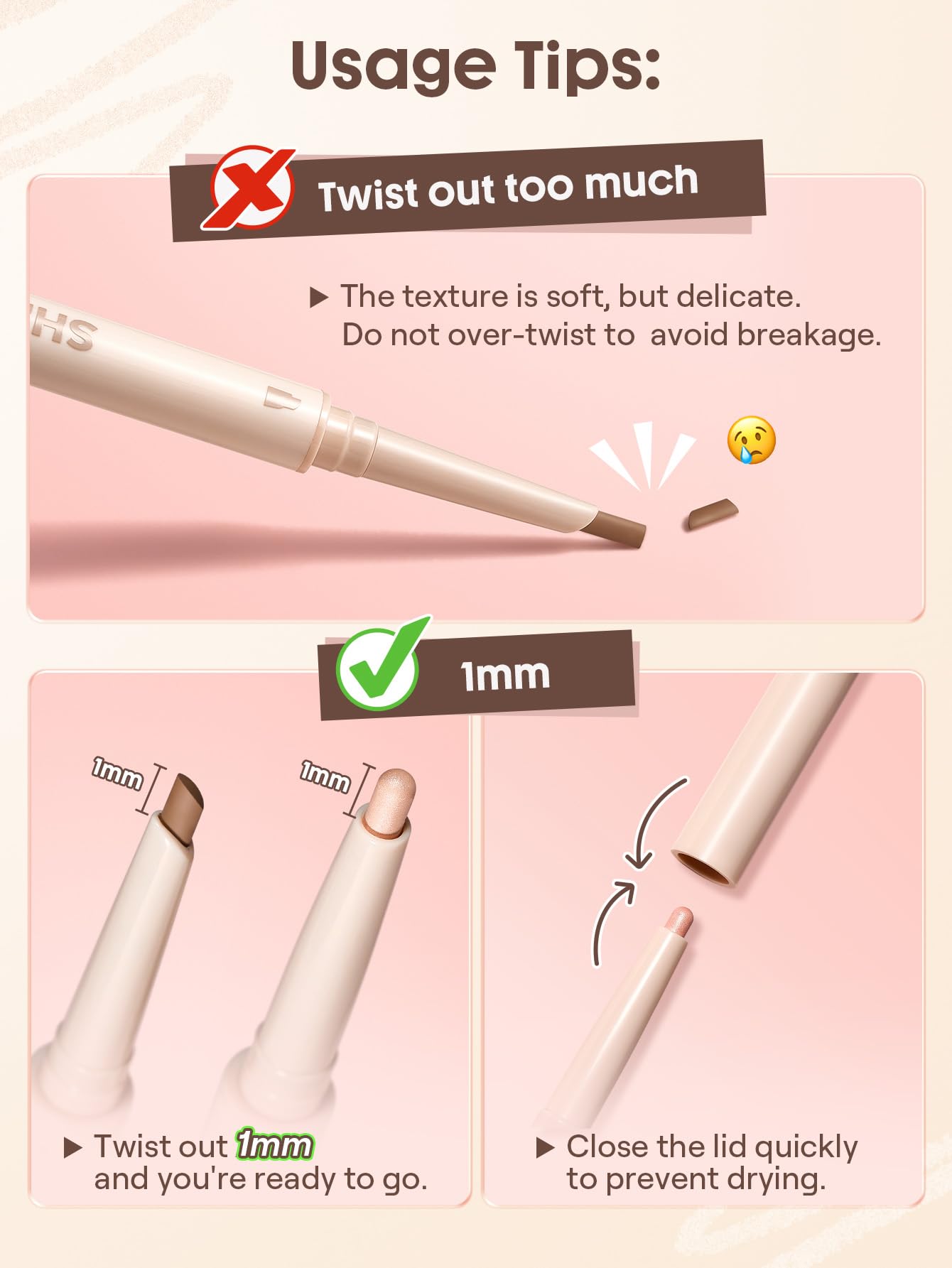Application demonstration of the dual-ended design by SHEGLAM Lumi-Eye Pen