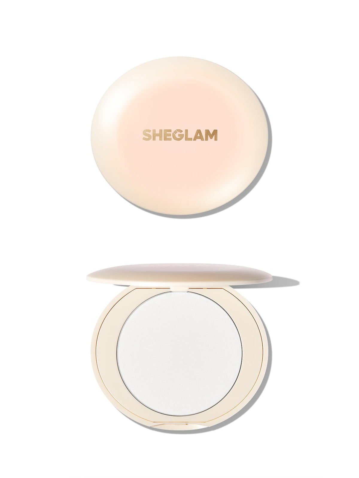 SHEGLAM Magic Veil setting powder compact shows premium packaging for long-lasting makeup