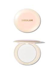 SHEGLAM Magic Veil setting powder compact shows premium packaging for long-lasting makeup