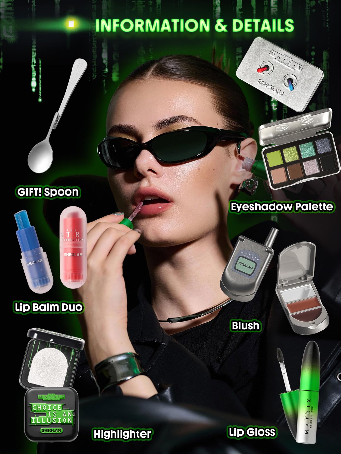 SHEGLAM Matrix Collection highlighter adds radiant glow to cheekbones
