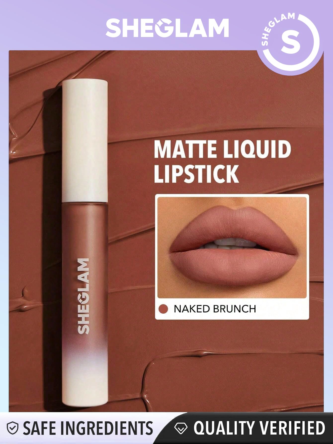 SHEGLAM Matte Allure closeup reveals velvety, buildable texture