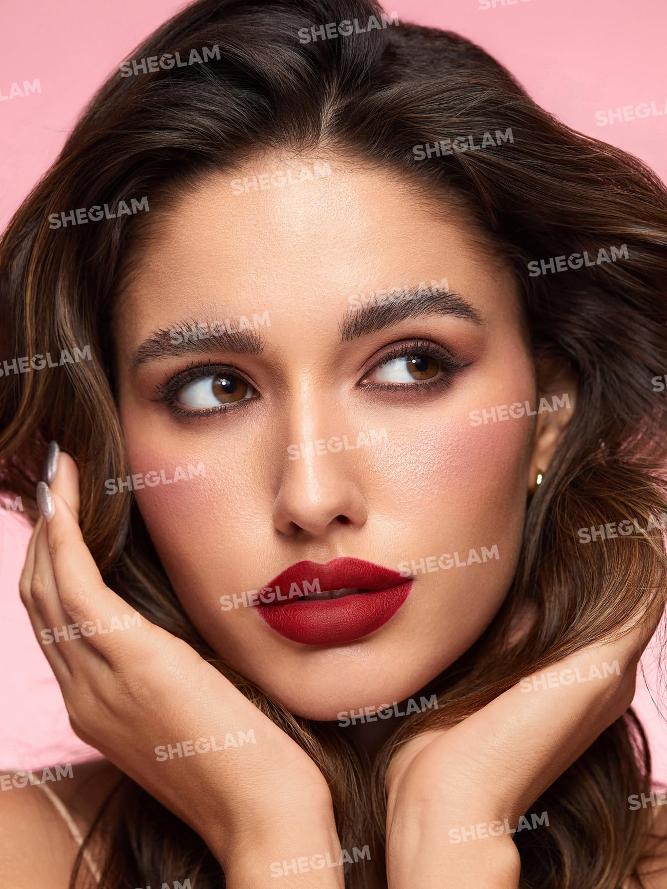 SHEGLAM Matte Allure crimson packaging highlights premium, gift-ready presentation.