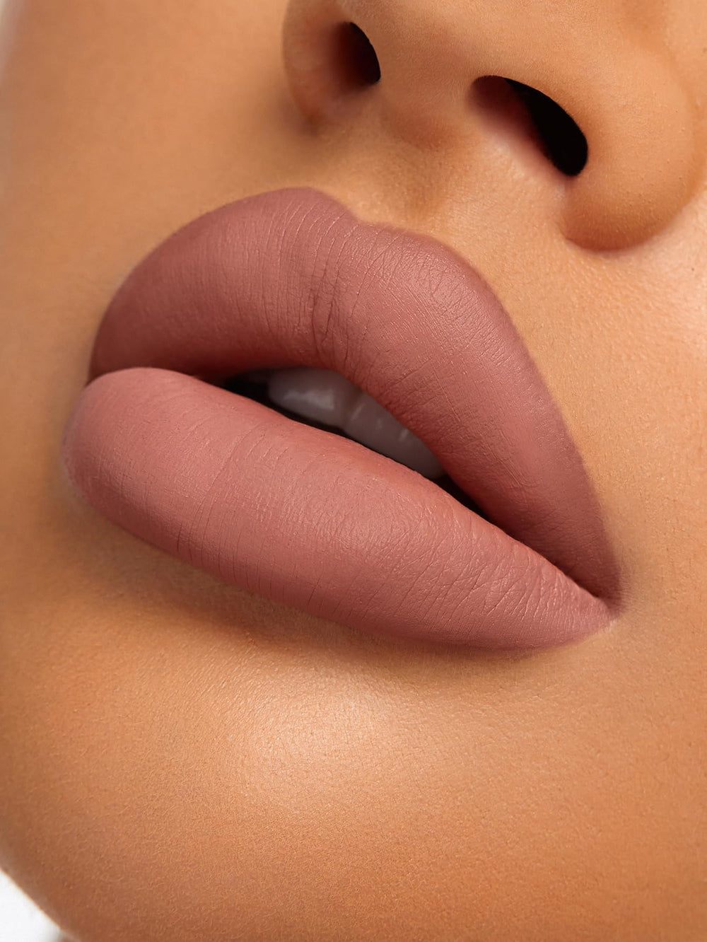 SHEGLAM Matte Allure Naked Brunch swatch demonstrates long-lasting finish