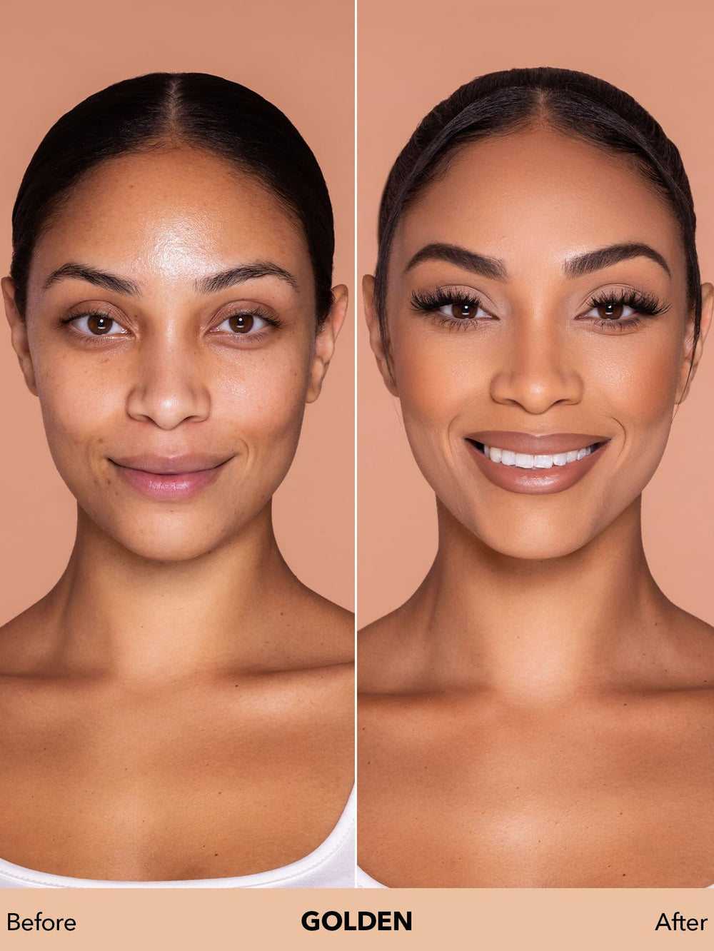 Close-up of the matte finish texture on SHEGLAM foundation.