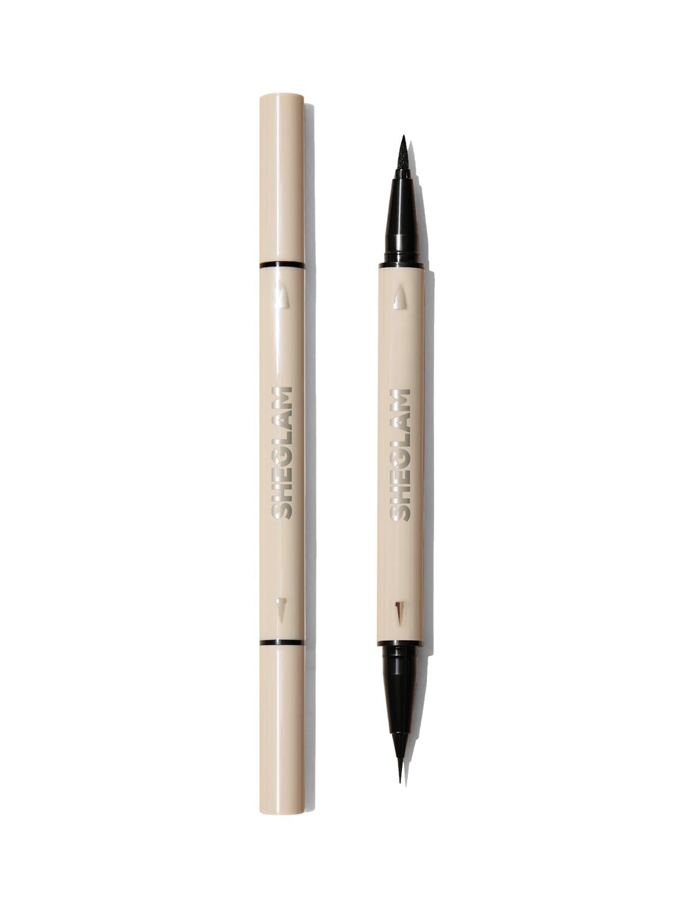 SHEGLAM Multi-Tasker Eyeliner Pen close-up, silky glide for precise lines.