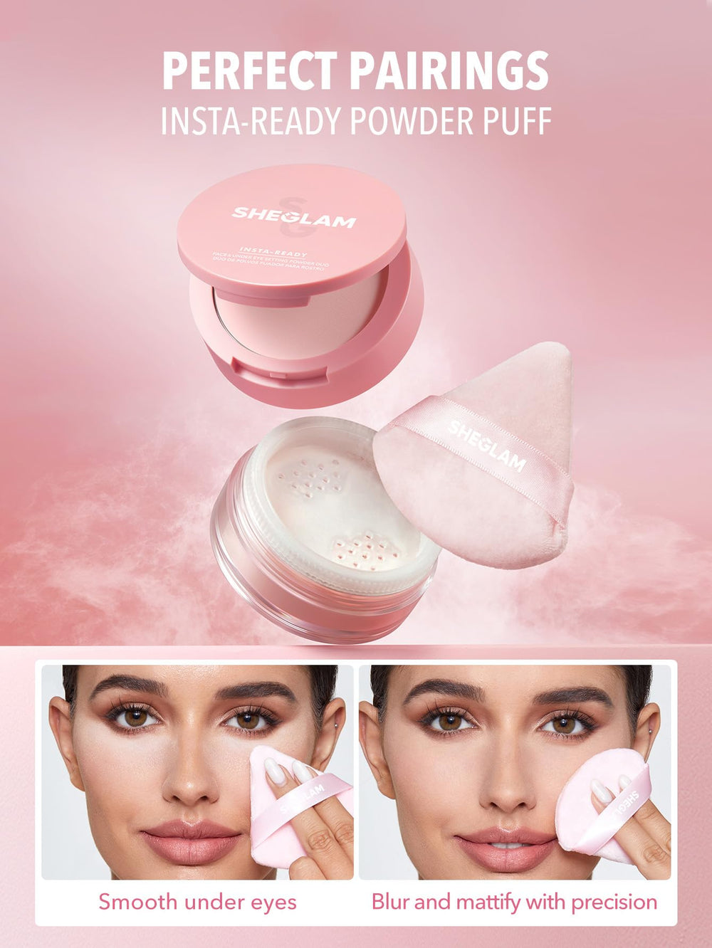 SHEGLAM oil-control powder Bubblegum helps reduce shine throughout the day