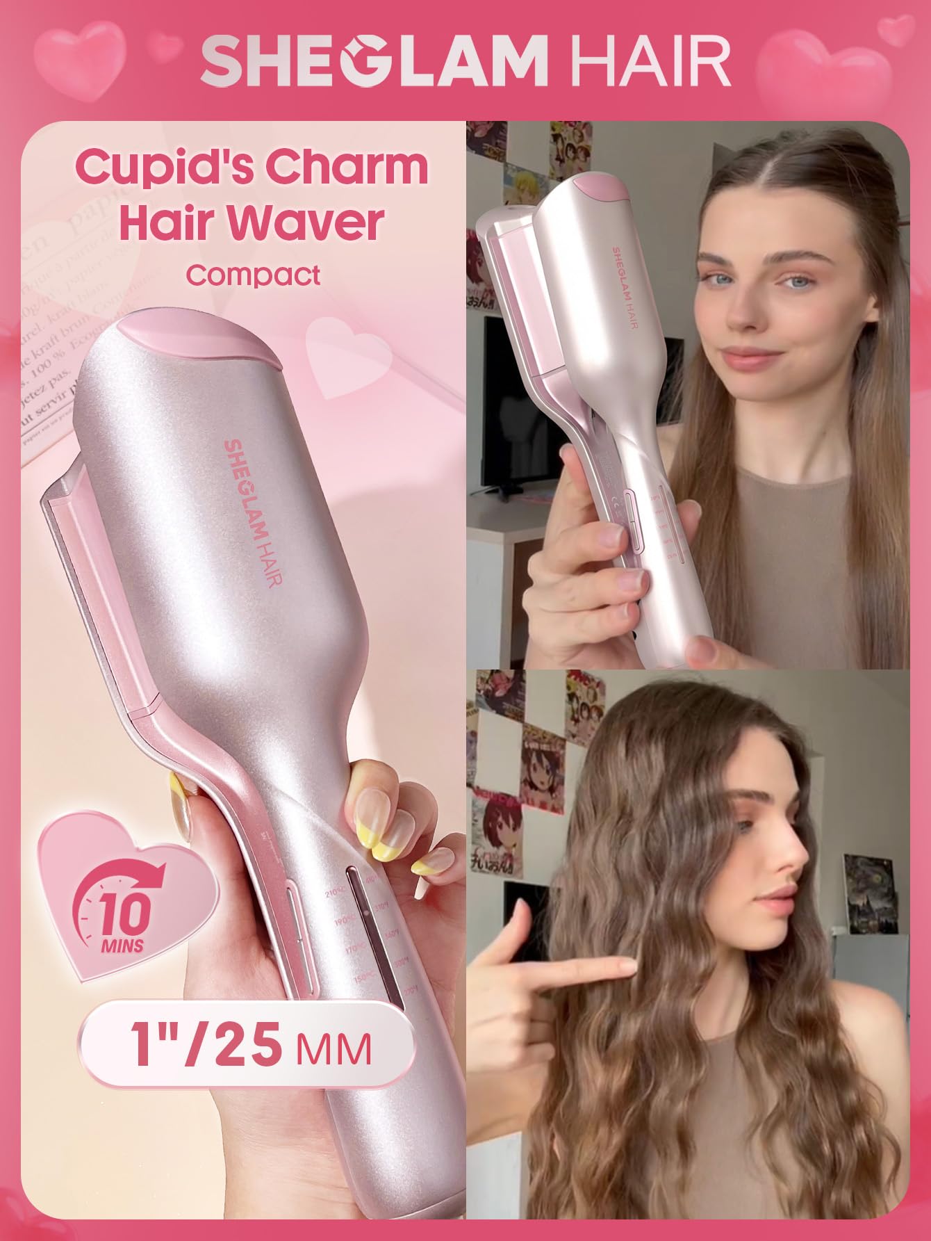 SHEGLAM pink edition gift box with Valentine vibe, gift-ready.