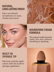 SHEGLAM Sun Beam Umber bronzer swatches on skin show creamy tone.