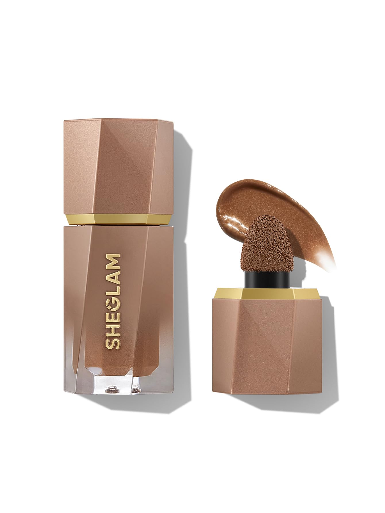 SHEGLAM Sun Beam Shimmer Bronzer Mud Pie open compact shows creamy texture for glow