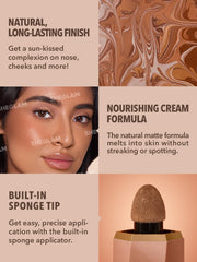 SHEGLAM Sun Beam Toffee cheek swatches showing subtle sun-kissed color