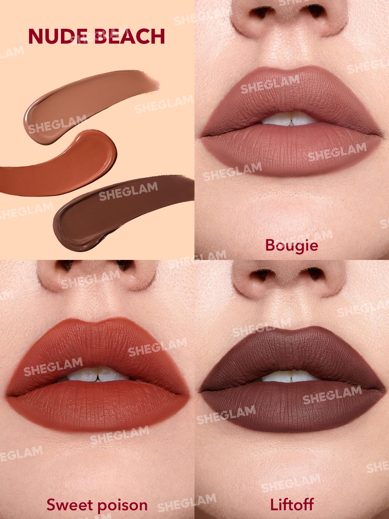 SHEGLAM sunflower oil on lips demonstrates nourishing, smoothing properties.