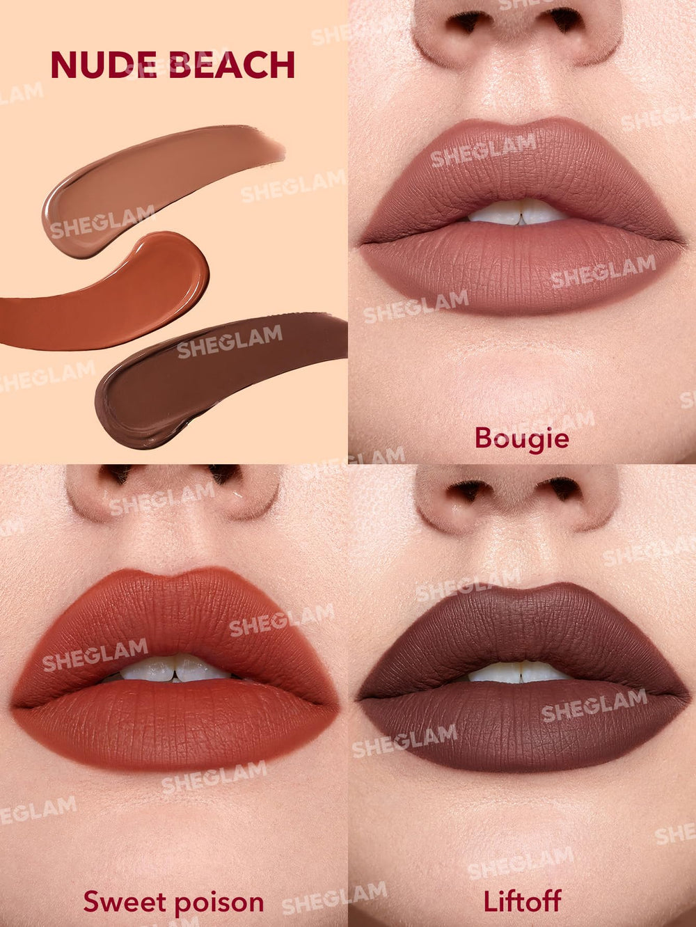 SHEGLAM sunflower oil on lips demonstrates nourishing, smoothing properties.