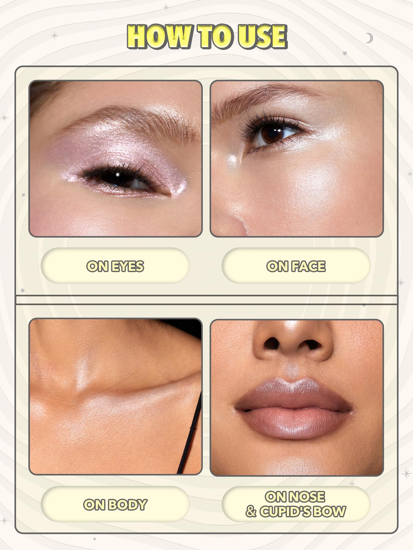 SHEGLAM UFO shape glow stands out in any makeup look.