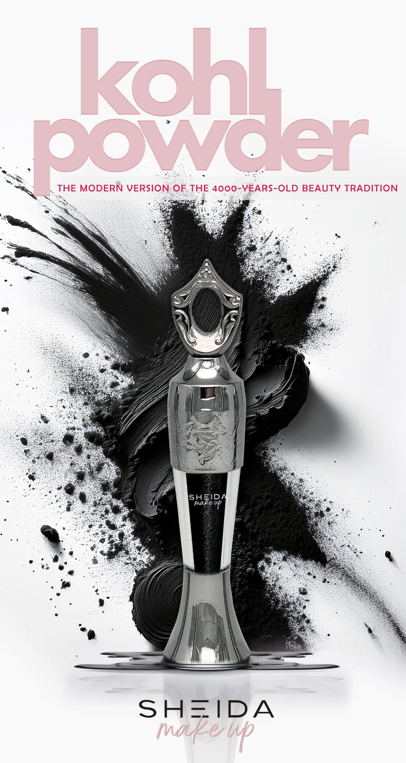 Sheida artisan process image highlights handcrafted eyeliner technique.