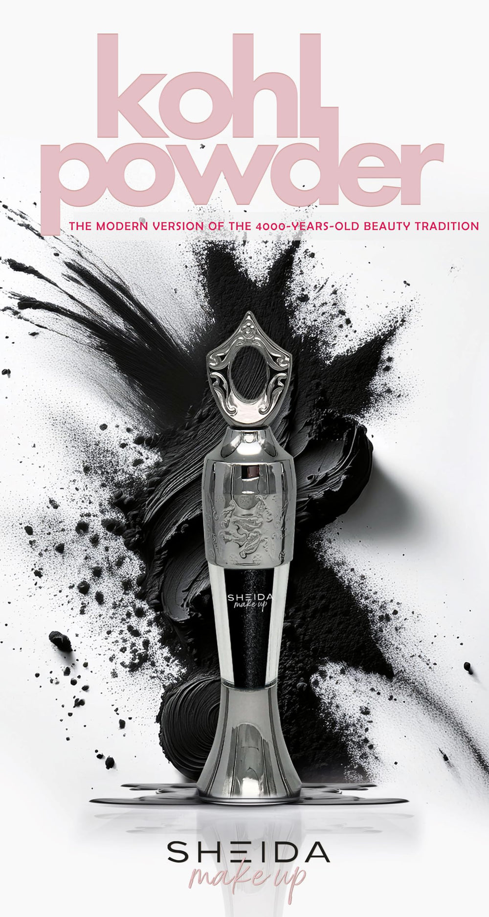 Sheida artisan process image highlights handcrafted eyeliner technique.