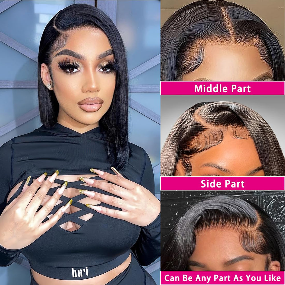 Shesbeauty 13x4 HD lace front, bleached knots, seamless part invisibility.