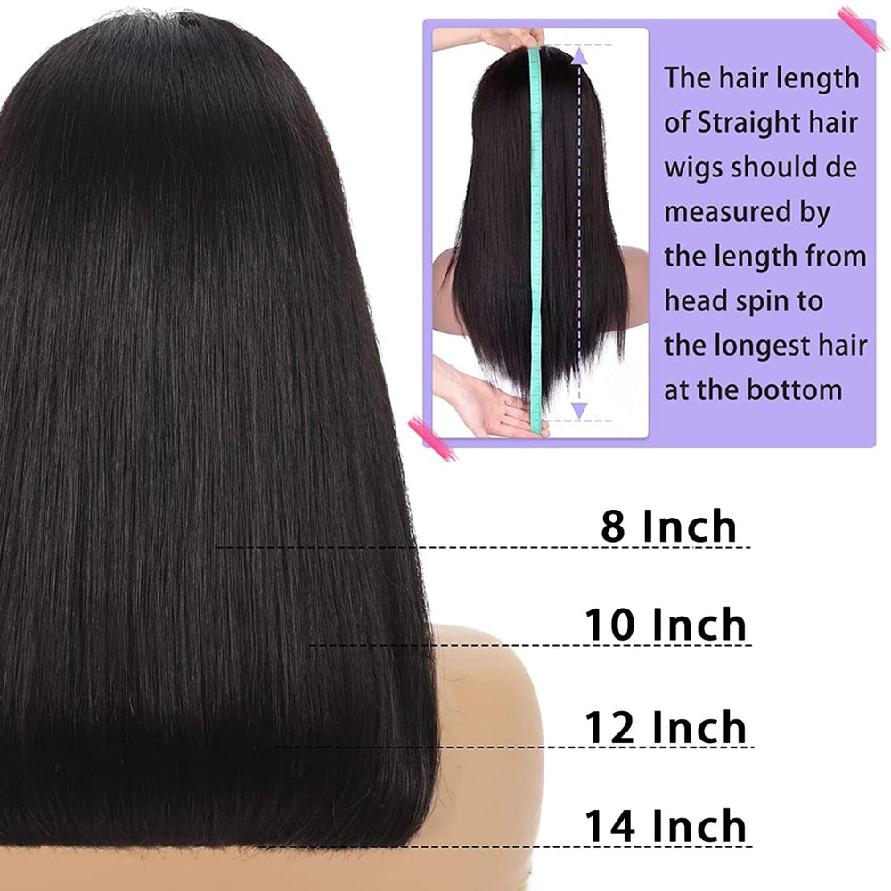 Shesbeauty 180% density bob wig, full and healthy-looking ends.