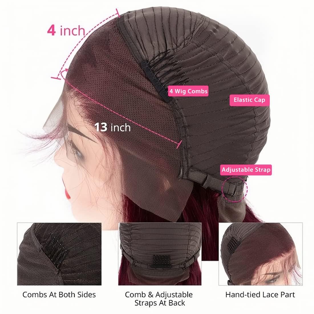 Shesbeauty breathable mesh cap with clips and straps for comfort.