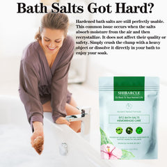 Shibarcle Sitz Bath Dead Sea salts image suggests luxurious mineral soak