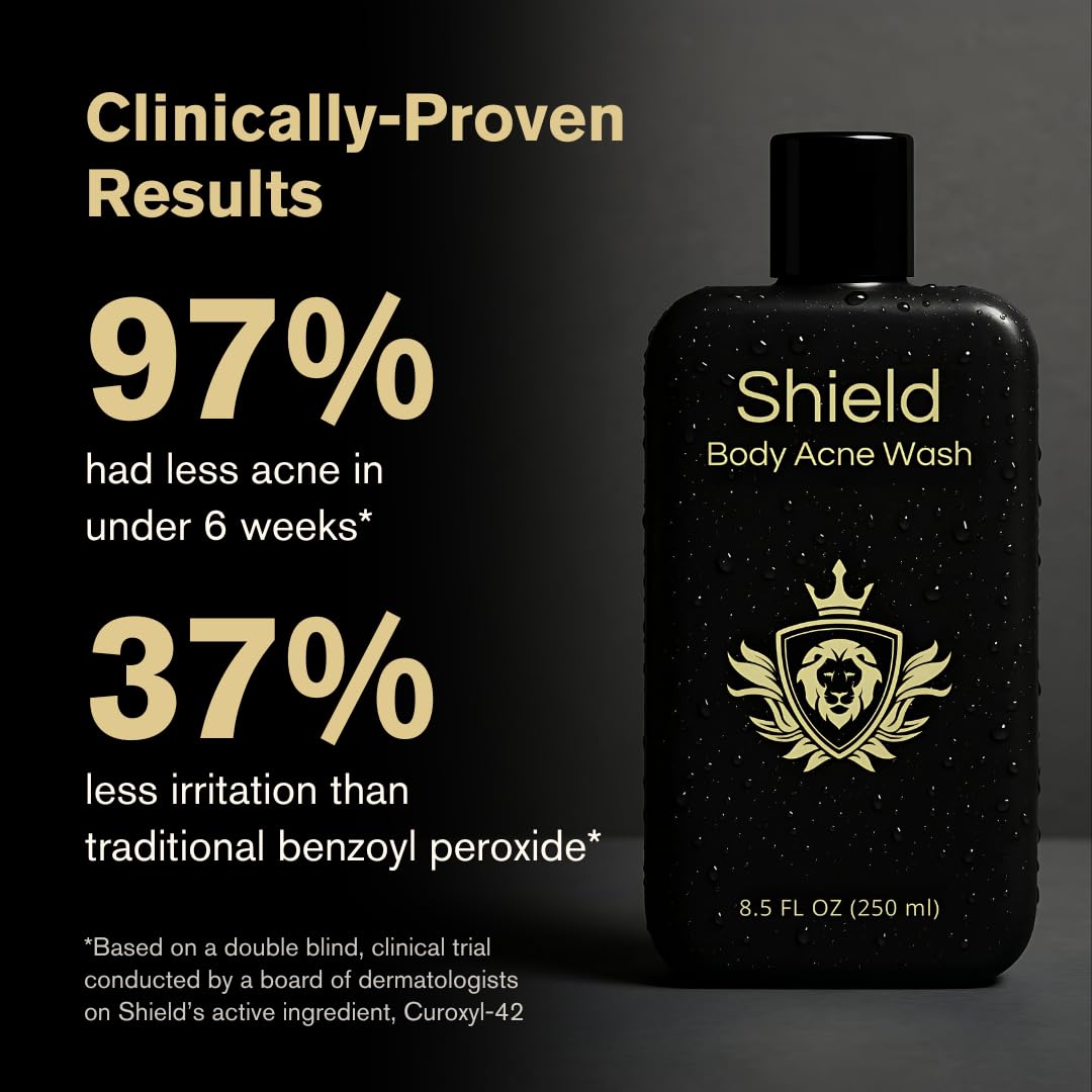 Shield Body Wash shoulders-cleanse highlights upper-body care for balanced skin.