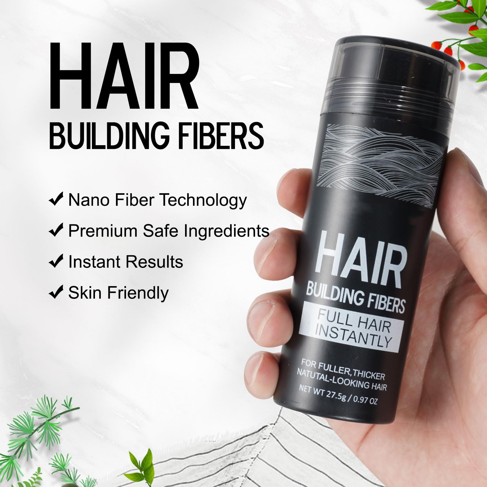 SHIFAKOU Fibers providing all-day hold with spray applicator.
