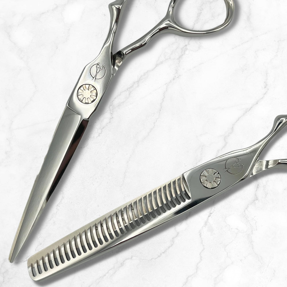 Shihan Shears 5.5-inch cutting scissors with ergonomic grip for comfortable all-day use.