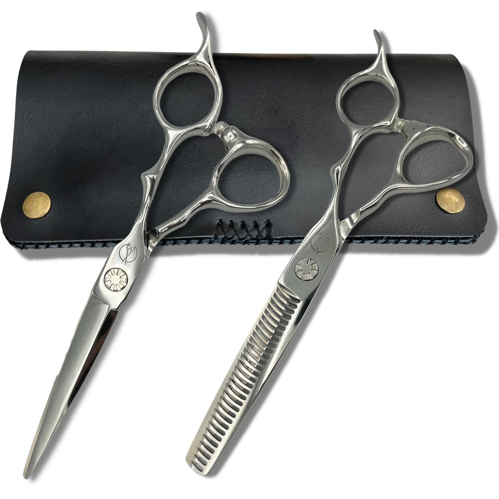 Shihan Shears 6-inch cutting scissors close-up showing sharp VG-10 blade for precise cuts.